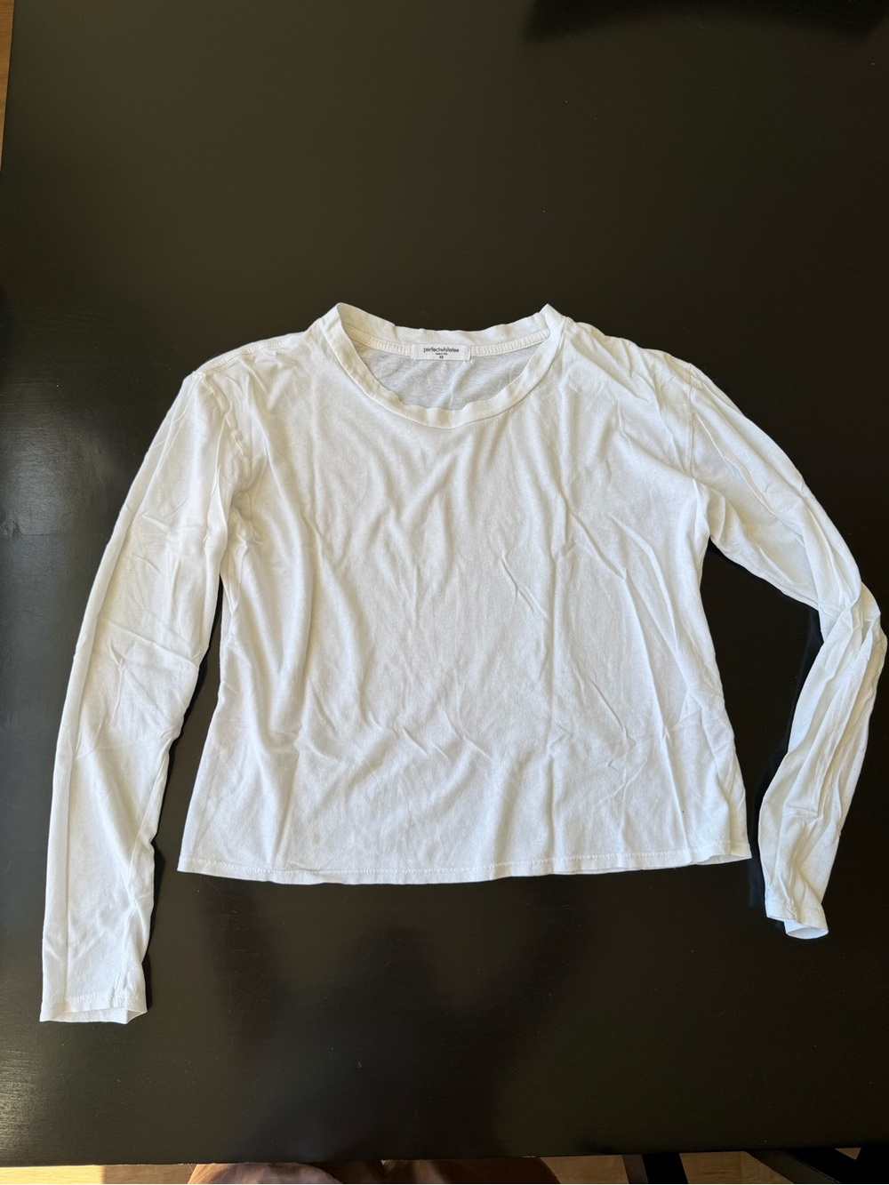 perfectwhitetee White Long-Sleeve Crewneck Tee